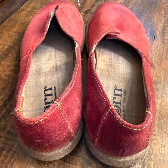 Born Red Suede Casual Slip-On Flats - Picture 4 of 7